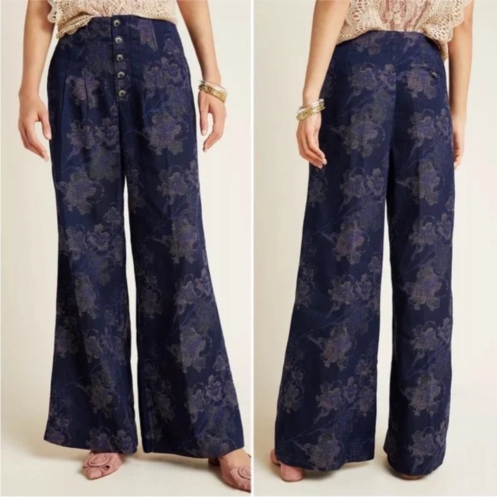 Anthropologie Pilot High Rise Floral Trouser